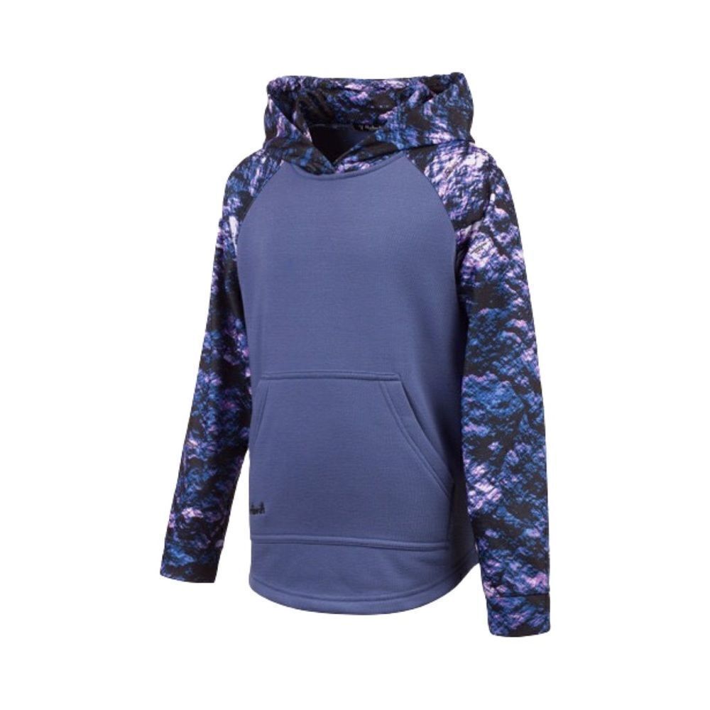 Huntworth Girl’s 2-Tone Lifestyle Camo Fleece Hoodie • SM • Lilac/Vixen - Picture 2 of 10